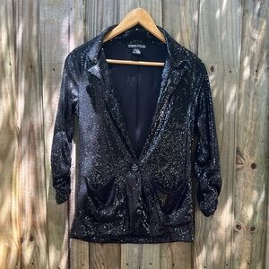 Living Doll Black Sequin Blazer